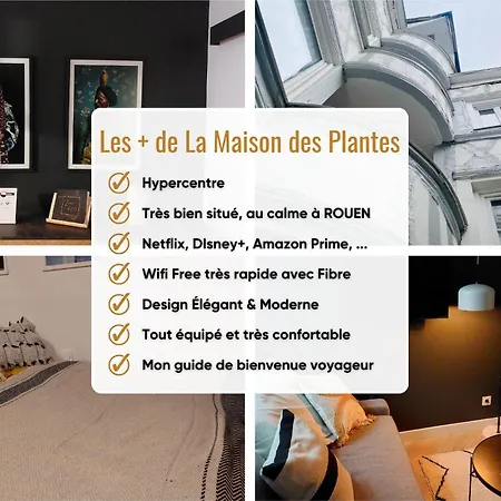Апартаменти L'aurore Berbere, Hypercentre De Rouen, Au Calme *